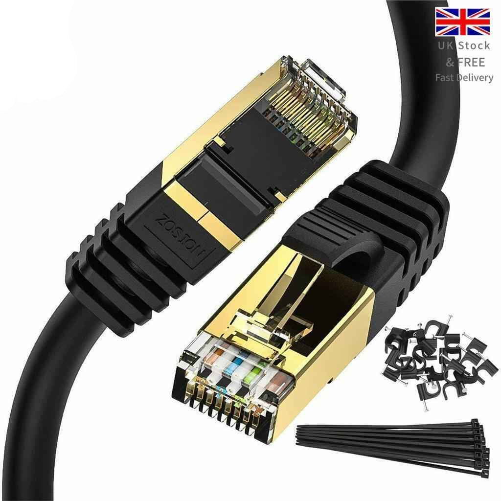 Network Cable RJ45 CAT8 40Gbps Network Gold Plated Fast Internet Patch Lead