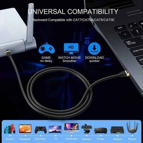 Network Cable RJ45 CAT8 40Gbps Network Gold Plated Fast Internet Patch Lead