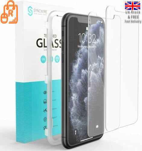 2-Pack iPhone 11 Pro Max Screen Protectors, Tempered Glass with Install Frame