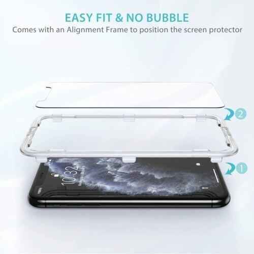 2-Pack iPhone 11 Pro Max Screen Protectors, Tempered Glass with Install Frame
