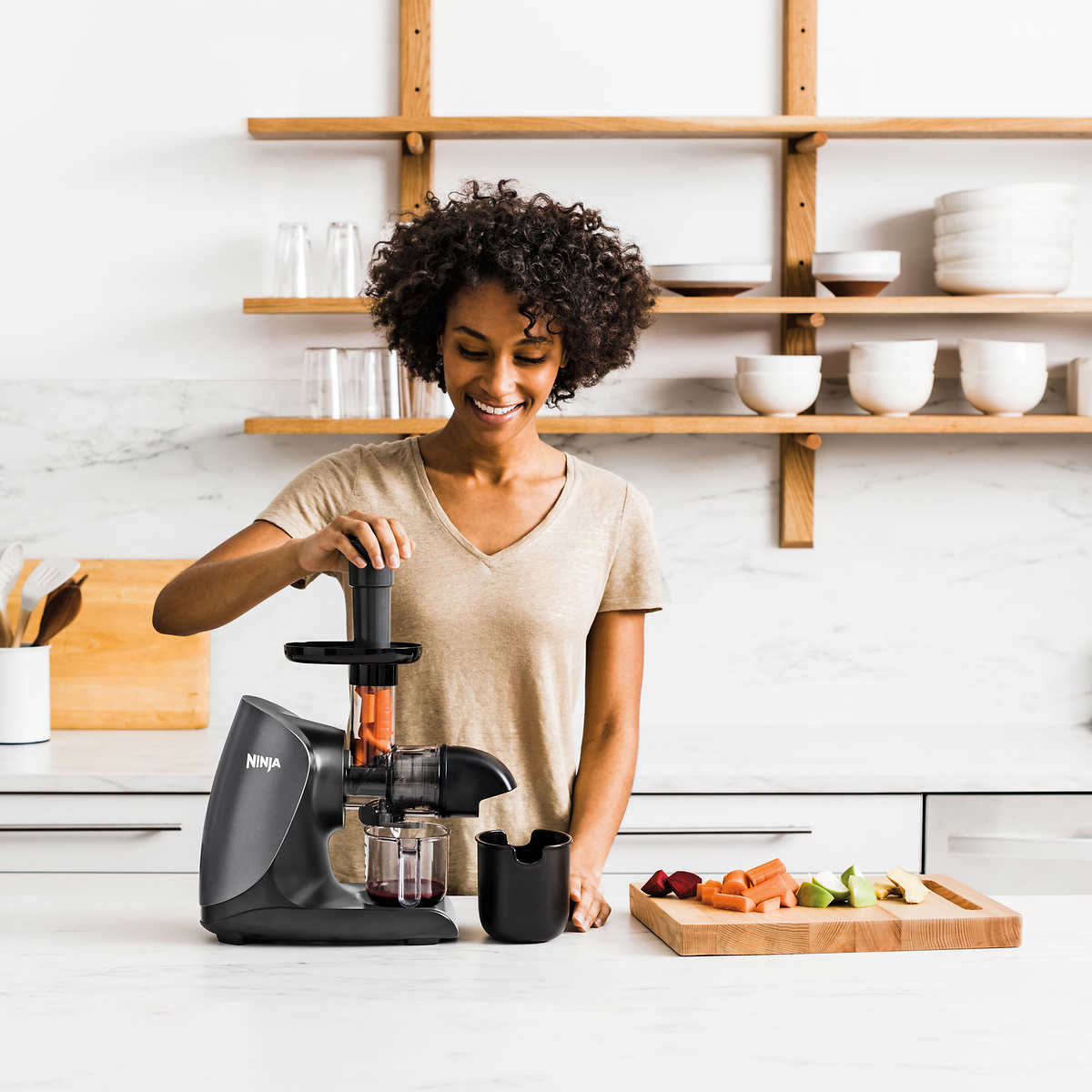 Ninja Cold Press Juicer Pro Powerful Slow Juicer with Total Pulp Control