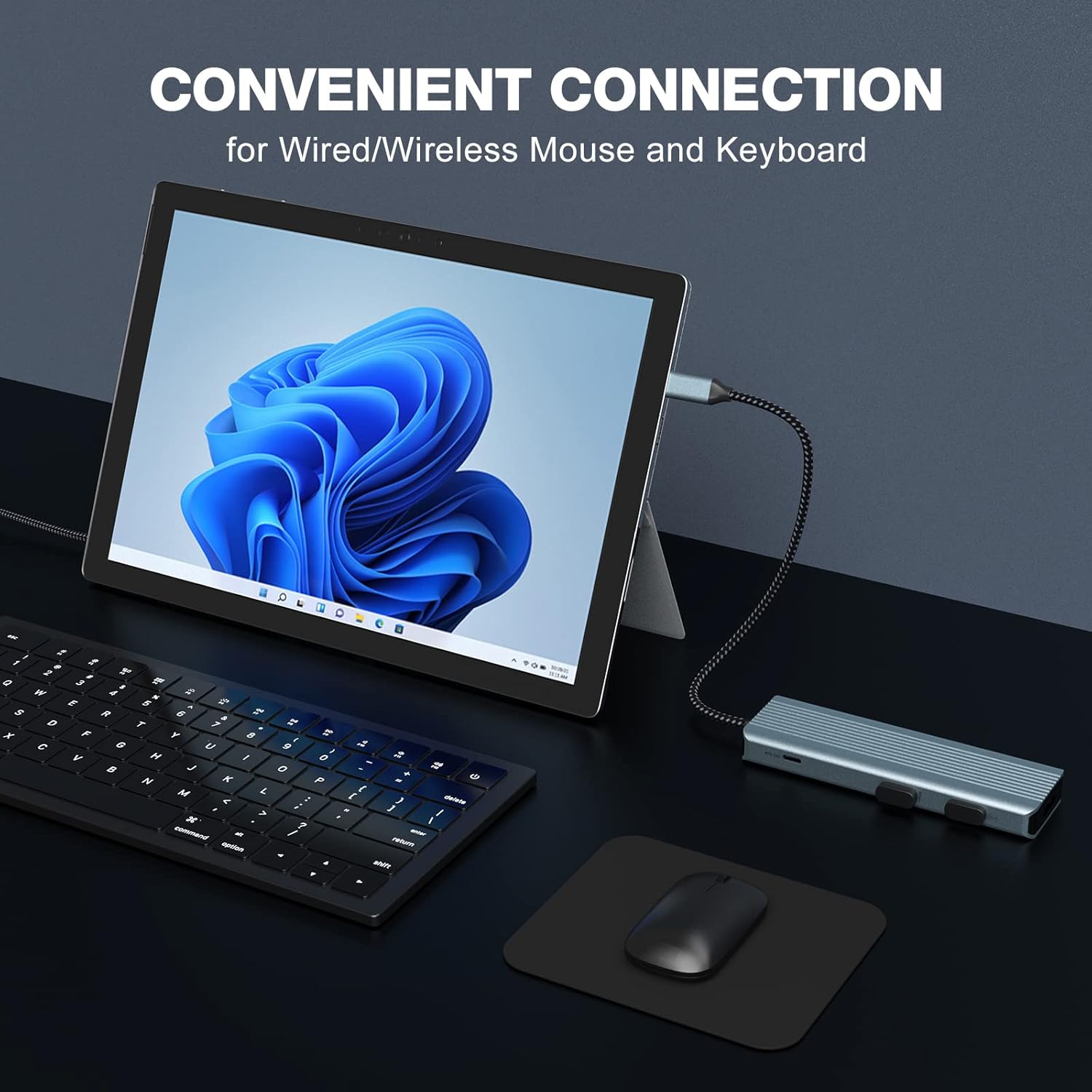 USB C Docking Station 9 in 1 HDMI 4K@30Hz HDMI SD/MicroSD & More