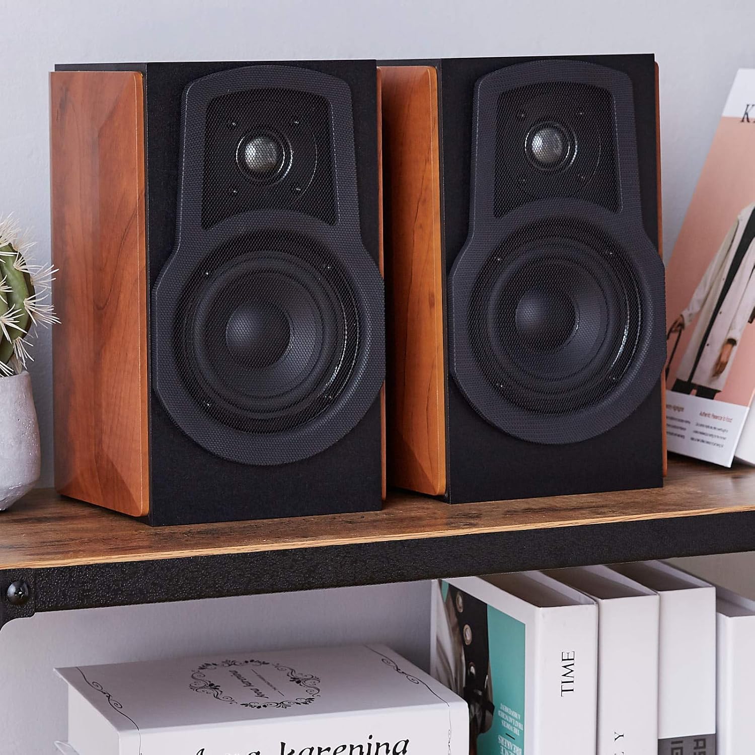 Bookshelf  Passive Speakers With 50W 50-20KHz Set of 2 + Free Speaker Cable