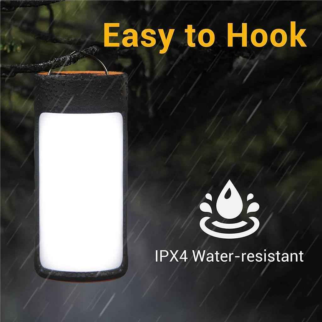 Camping Lights Rechargeable LED 400LM 5 Light Modes also Charges Phones - 2 Pack