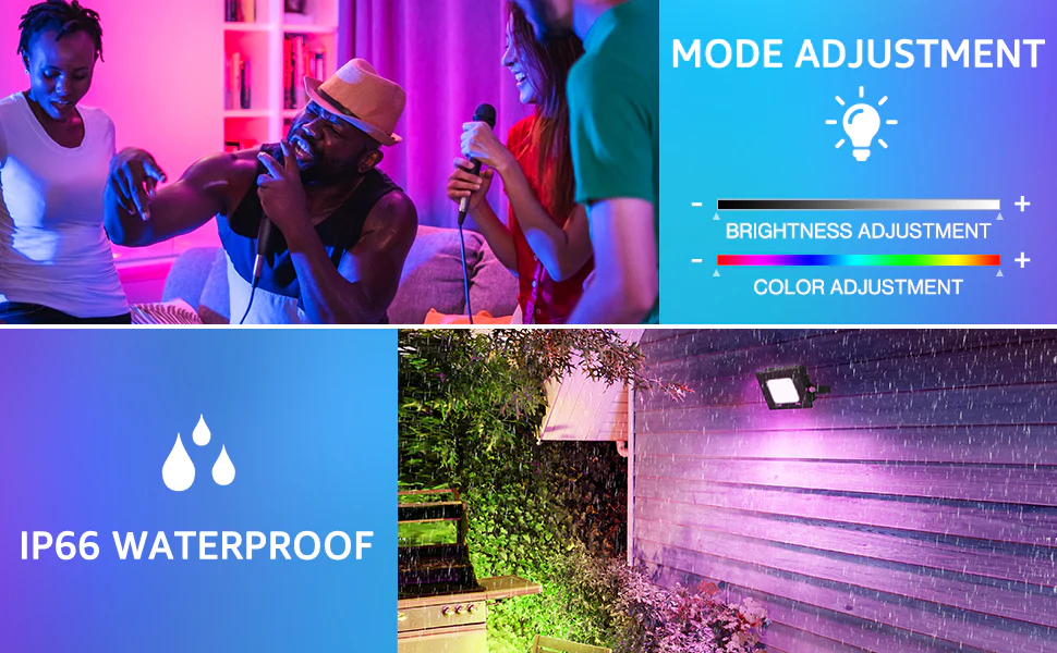 Smart Garden Lights 10W Wi-Fi RGBW Tuya Compatible Link to Home Assistant 2 Pack