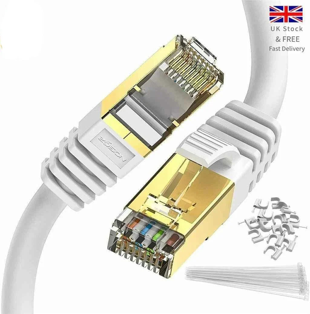 Network Cable RJ45 CAT8 40Gbps Network Gold Plated Fast Internet Patch Lead