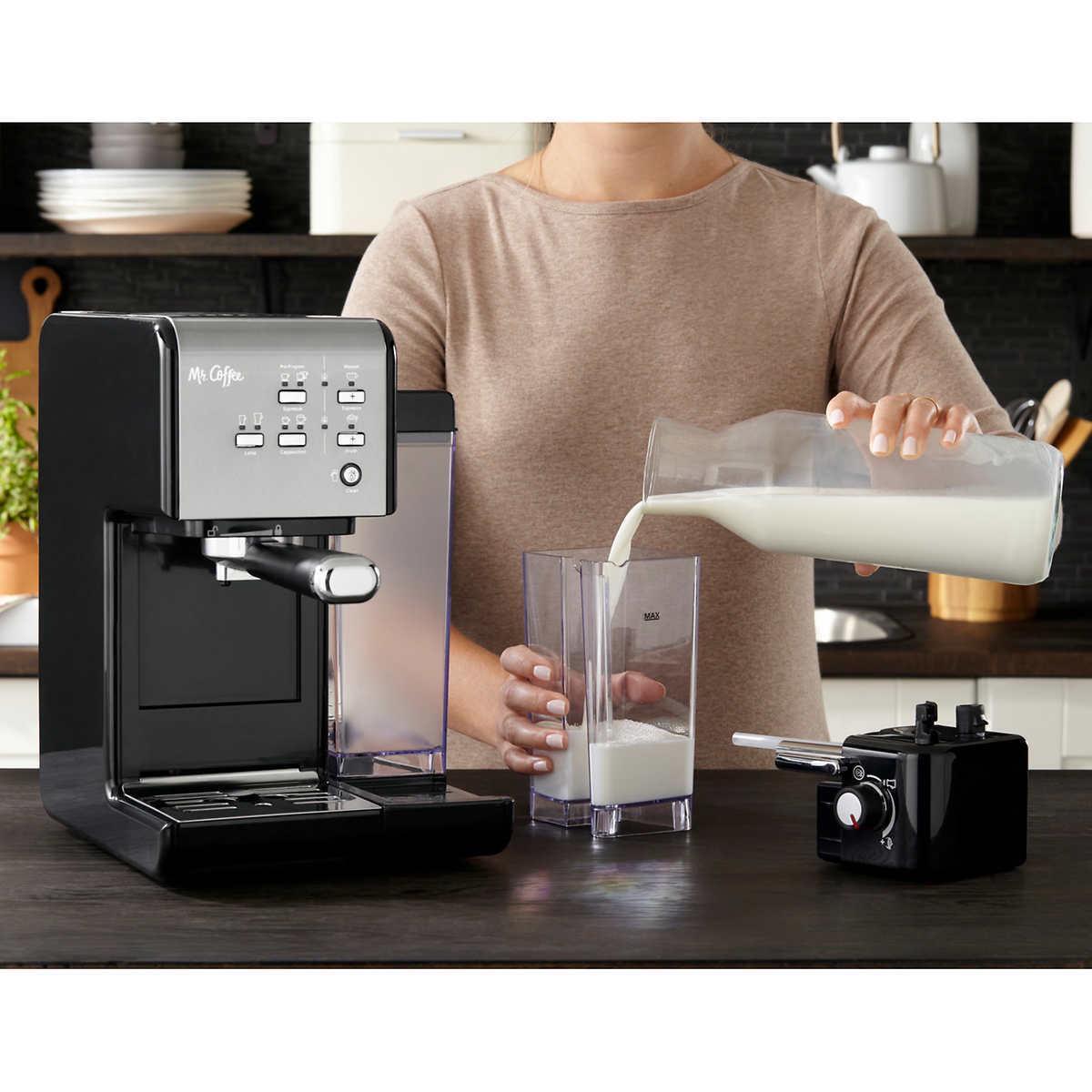 Mr. Coffee One-Touch 19 Bar Pump Programmable Espresso Maker Machine, CoffeeHouse Espresso and Cappuccino Machine
