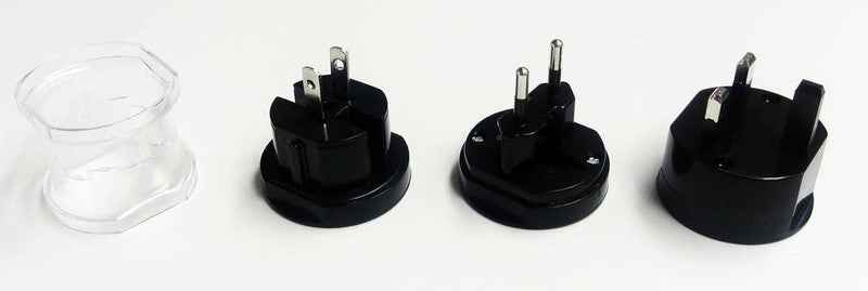 Universal Power Adapter with Electrical Plug for European US, EU, UK, AU Black